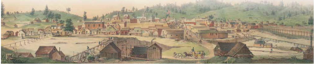 Lithograph of Columbia (c. 1855) by Towle and Leavitt. Courtsey of the Bancroft Library